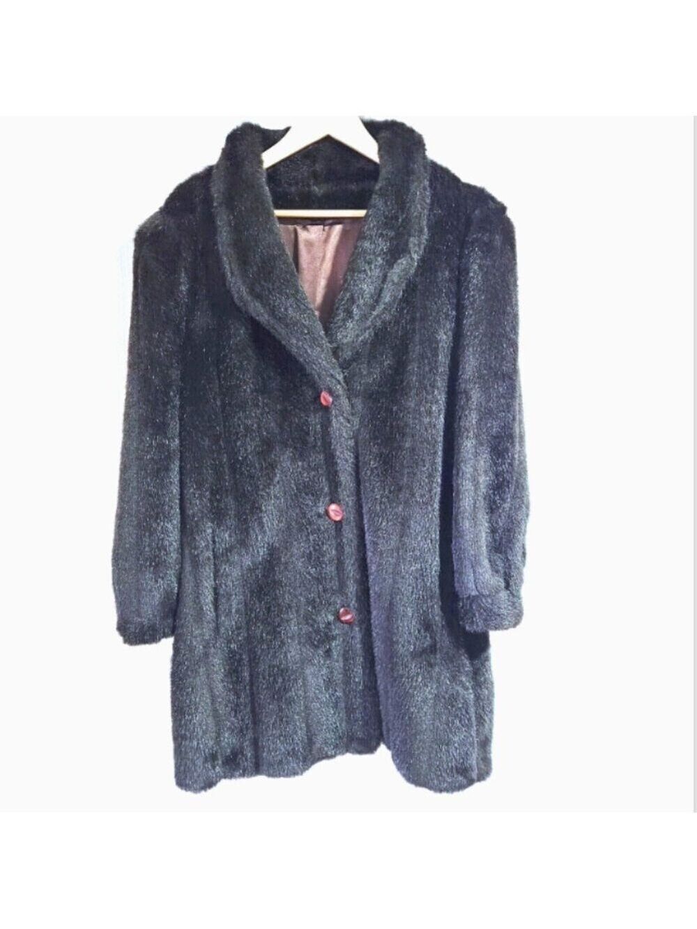 Vintage Sears Ultra Sable Faux Fur Coat • Pink Lining • Retro Winter Style